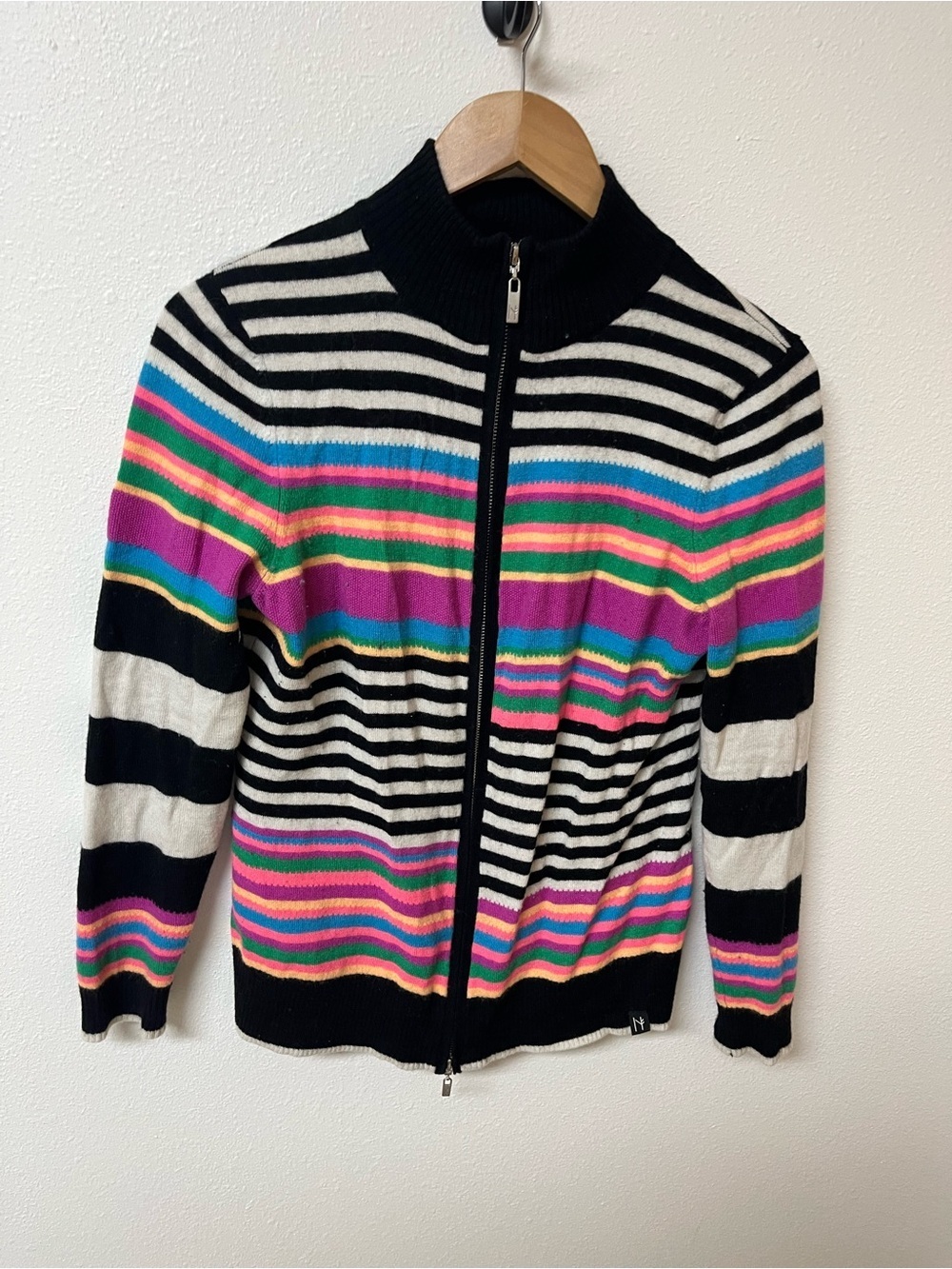 Neve multicolor Striped merino wool blend cardigan women’s size L